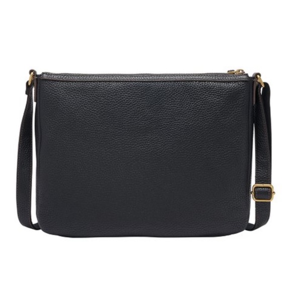 Fossil NWT Black Leather Crossbody/Shoulder Bag - Picture 2 of 16